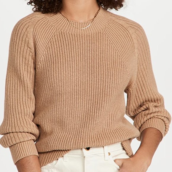 Apiece Apart Sweaters - NWT $388 A Piece Apart Malu Rib Camel Crew Long Sleeve Sweater